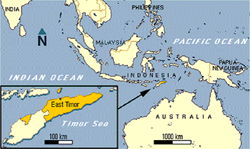 Đông Timor tách khỏi Indonesia năm 2002. Mỹ và Trung Quốc đã tranh giành ảnh hưởng tại đây.