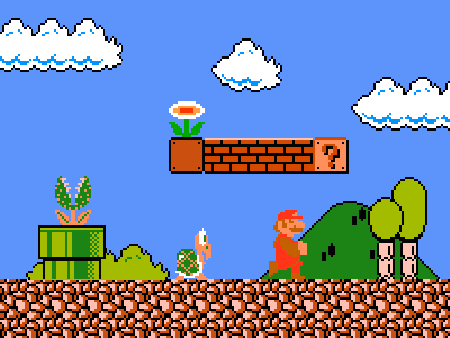 Hình ảnh trong game "kinh điển" Mario do Miyamoto thiết kế. Ảnh Internet.