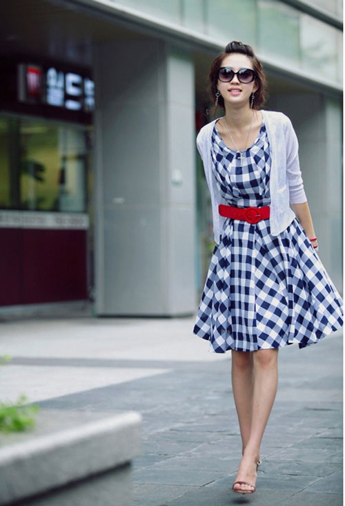 Chân váy caro ngắn chữ A kẻ caro đẹp style Hàn Quốc sk101