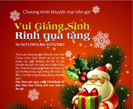 “Vui Giáng sinh – Rinh quà tặng” cùng VietinBank