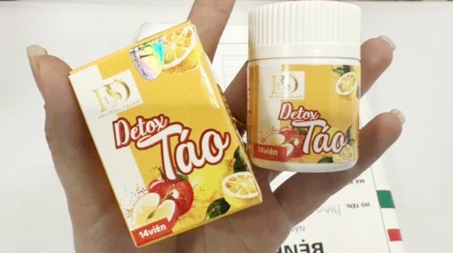 Cảnh báo sản phẩm Detox Táo hỗ trợ giảm cân chứa Sibutramin