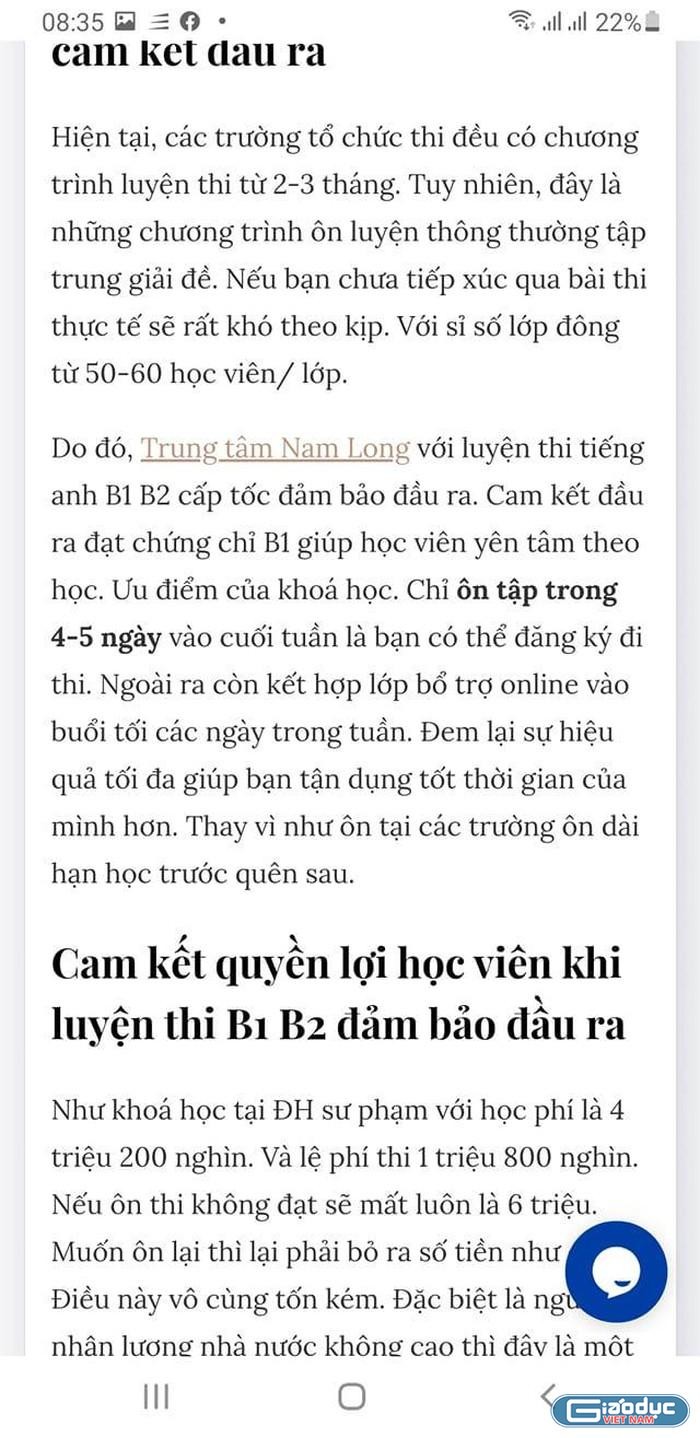 Các trung tâm ôn thi chứng chỉ thu phí cắt cổ, Đại học Ngân hàng TP.HCM bất lực? ảnh 3