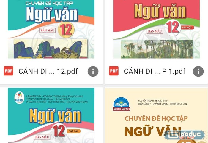 Bản mẫu sách giáo khoa Ngữ văn 12. (Ảnh: Cao Nguyên)