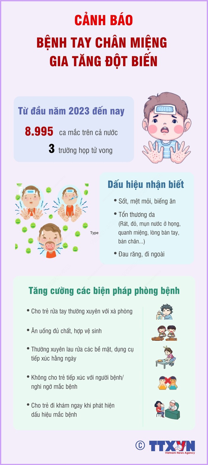 Cảnh báo bệnh tay chân miệng gia tăng đột biến ảnh 1