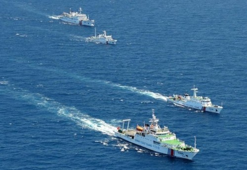 Lực lượng tàu cảnh sát biển Trung Quốc đến vùng biển đảo Senkaku (ảnh tư liệu)