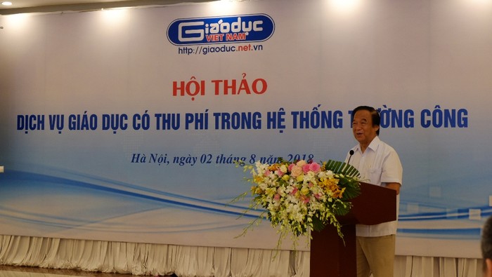 Giáo sư Nguyễn Lân Dũng phát biểu tại Hội thảo. (Ảnh: Lại Cường) ảnh 1