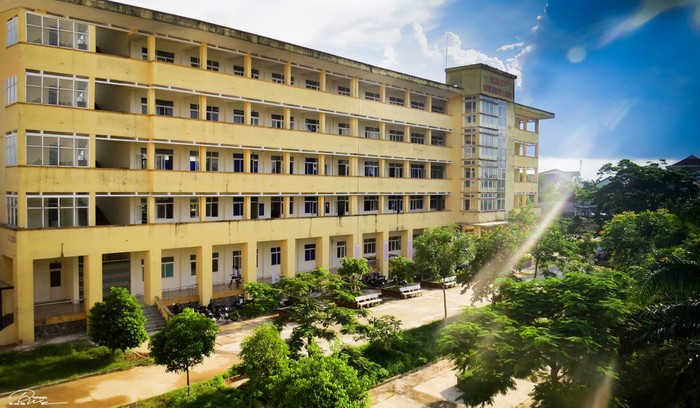 Phân hiệu Đại học Huế tại Quảng Trị có 2 cơ sở: cơ sở 1 tại đường Điện Biên Phủ; cơ sở 2 tại 133 Lý Thường Kiệt với tổng diện tích xây dựng gần 25 ha. (Hình ảnh tại cơ sở 133 Lý Thường Kiệt, ảnh: Phân hiệu Đại học Huế tại Quảng Trị)