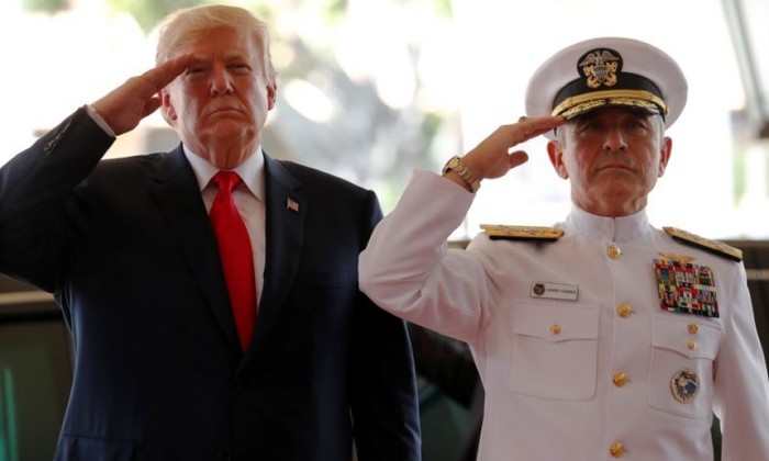 Tổng thống Donald Trump và Đô đốc Harry Harris, ảnh: Asia Times. ảnh 1