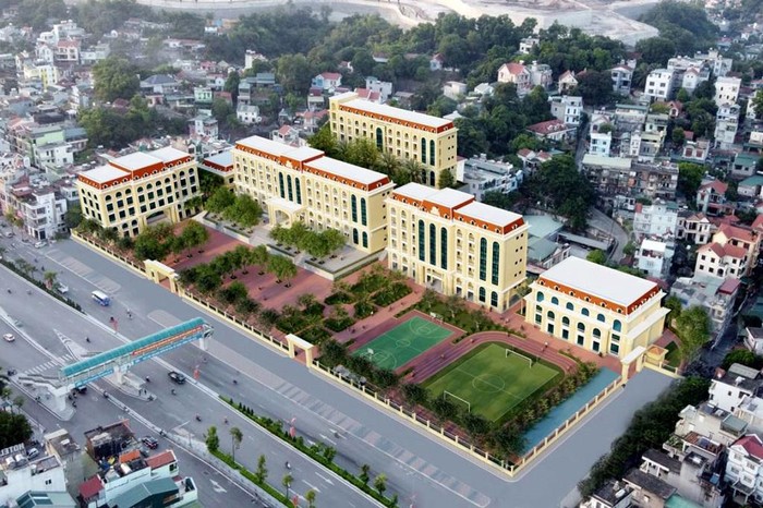 Đầu tư mở rộng Trường Trung học phổ thông Hòn Gai (thành phố Hạ Long), ngôi trường có bề dày truyền thống lịch sử là một trong những dự án nổi bật của tỉnh Quảng Ninh trong năm 2021 (Ảnh: CTV) ảnh 1