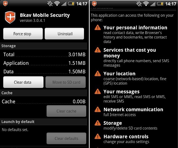 Ứng dụng Bkav Mobile Security: Diệt virus, tăng tốc điện thoại