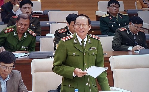 Thượng tướng Lê Quý Vương tại một phiên họp của Ủy ban Thường vụ Quốc hội. ảnh: Ngọc Quang.