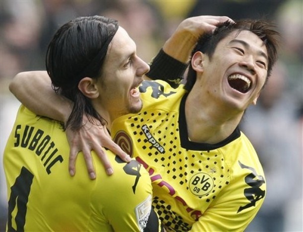 Subotic và Kagawa trong màu áo Dortmund