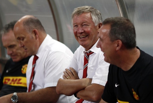 Nụ cười mãn nguyện của Sir Alex Ferguson.