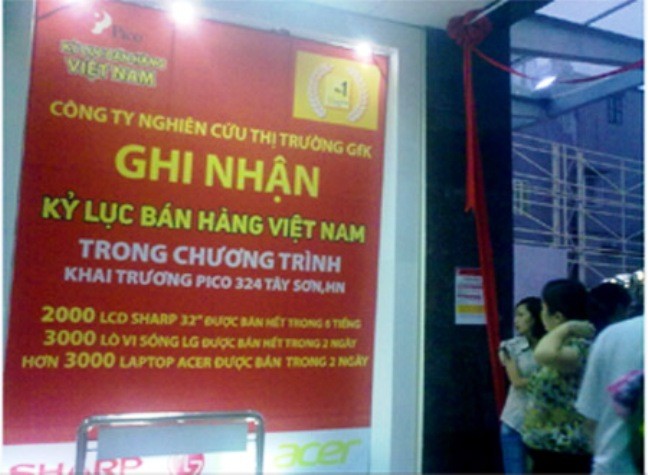 Pico “khoe” đạt kỷ lục bán hàng Việt Nam. Ảnh: G.D