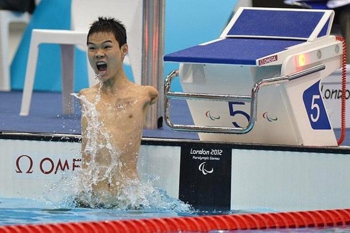 Vận đông viên bơi lội khuyết tật của đội Trung Quốc tại Paralympic tại London
