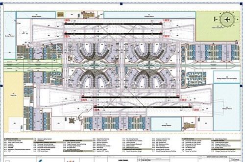 Thiết kế ý tưởng sân bay Long Thành trong hồ sơ quy hoạch được duyệt - Nguồn Cục Hàng không Việt Nam.
