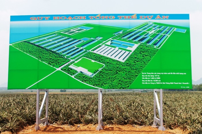 Phối cảnh tổ hợp các trang trại bò sữa công nghệ cao Vinamilk tại Thanh Hóa có quy mô đầu tư ban đầu 1.600 tỷ đồng với tổng diện tích 2.500 ha (25 triệu m2).