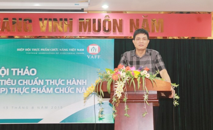 TS Nguyễn Thanh Phong, Cục trưởng cục An toàn thực phẩm (Bộ Y tế) phát biểu khai mạc hội thảo.