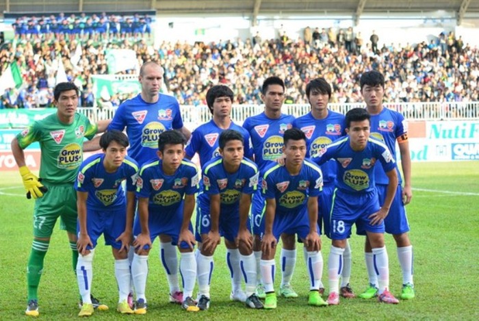 Đội hình thi đấu chính thức trong một trấn đấu của Hoàng Anh Gia Lai tại V-League (ảnh nguồn haglfc.com)