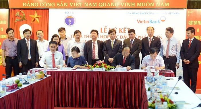 VietinBank Đống Đa ký kết hợp tác với 3 bệnh viện (Nhi TW; Tim Hà Nội; Đại học Y Hà Nội)