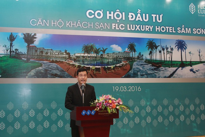 Ông Đào Đức Dũng – Phó Ban kinh doanh Tập đoàn FLC chia sẻ cơ hội khai thác lợi nhuận khi chọn mua FLC Luxury Hotel Sầm Sơn