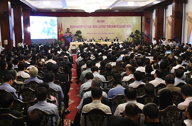 Toàn cảnh Hội nghị doanh nghiệp Việt Nam năm 2016 - ảnh nguồn Cổng thông tin điện tử Chính phủ
