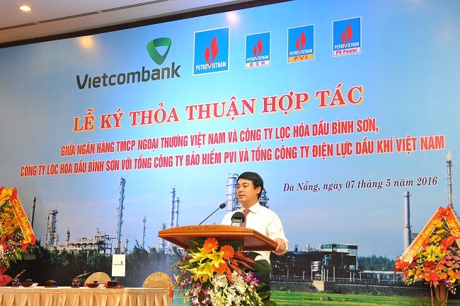 Chủ tịch HĐQT Vietcombank Nghiêm Xuân Thành phát biểu tại Lễ ký kết