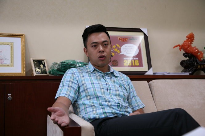 Ông Vũ Quang Hải trả lời Tuổi trẻ về những chất vấn của VAFI - ảnh: T. Hà/Tuổi trẻ.