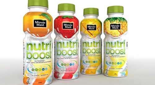 Nước uống sữa trái cây Minute Maid Nutriboost một trong những sản phẩm vừa bị yêu cầu dừng tiêu thụ - ảnh minh họa/ nguồn TTXVN.