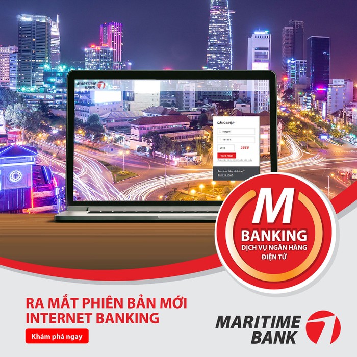 Giao diện mới của Ngân hàng điện tử của Maritime Bank