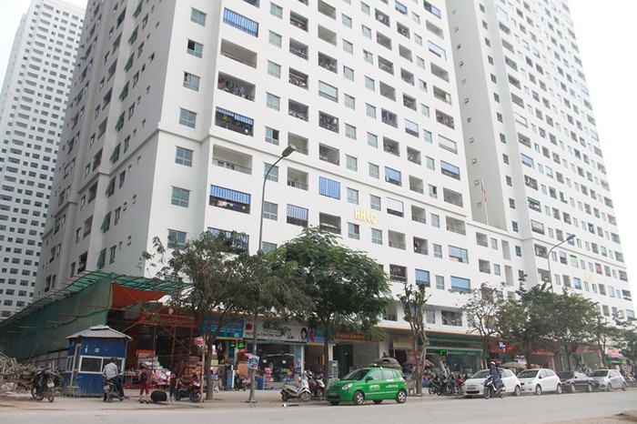 Một góc tòa nhà HH4C nằm trong tổ hợp chung cư HH Linh Đàm của đại gia Lê Thanh Thản - ảnh: H.Lực.