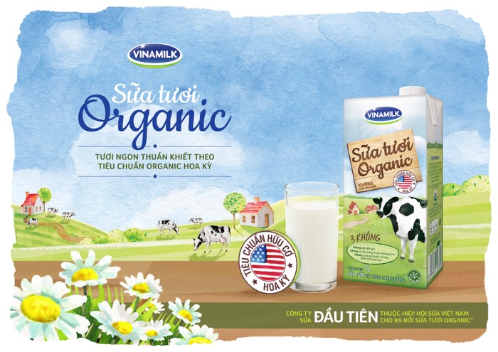 Vinamilk tự hào là công ty sữa đầu tiên tại Việt Nam cho ra đời Sữa tươi Vinamilk Organic theo tiêu chuẩn USDA Hoa Kỳ.