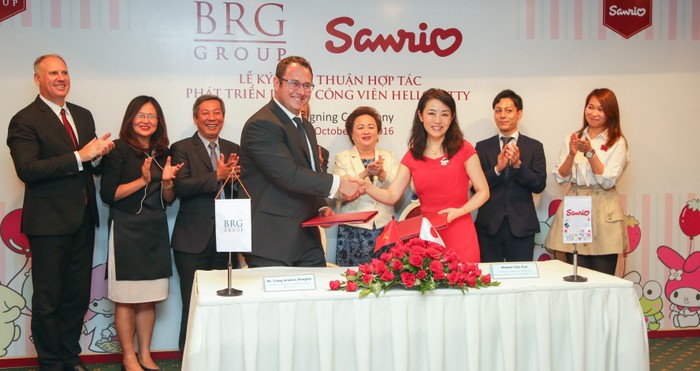 Tập đoàn BRG và Công ty Sanrio Hồng Kông ký thỏa thuận hợp tác phát triển công viên giải trí với nhân vật Hello Kitty - ảnh nguồn BRG