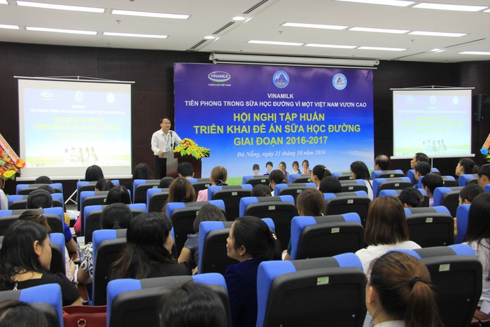 Hội nghị tập huấn triển khai Đề án sữa học đường Quốc gia tại TP.Đà Nẵng - ảnh nguồn Vinamilk