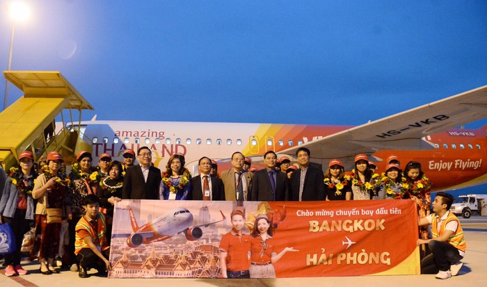 Vietjet tưng bừng khai trương đường bay Hải Phòng – Bangkok (Thái Lan).