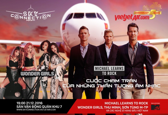 Lễ hội âm nhạc quốc tế “Sky Connection” là món quà Vietjet tặng hành khách nhân kỷ niệm 5 năm ngày hãng tổ chức chuyến bay đầu tiên - Nguồn ảnh trong bài: Vietjet