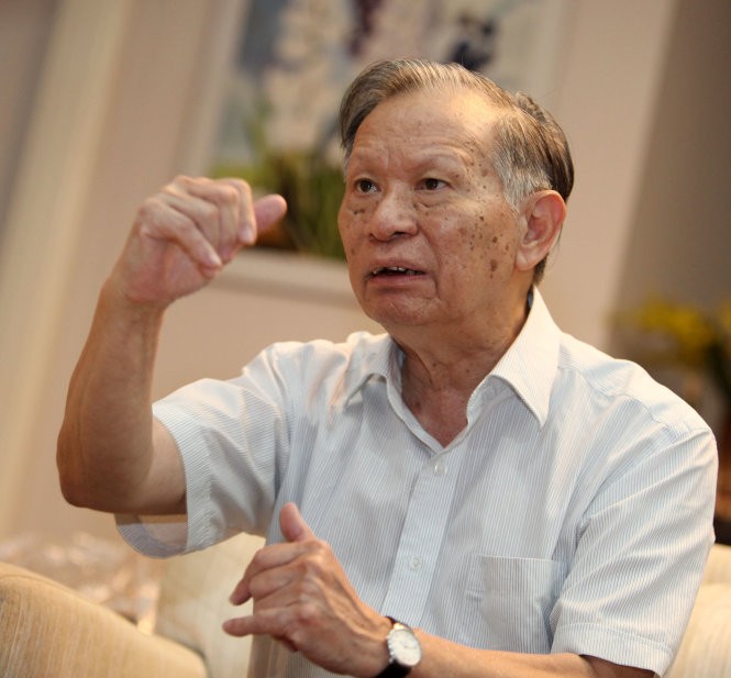 GS.TSKH Nguyễn Quang Thái cho rằng, việc Thủ tướng nhấn mạnh vai trò của khu vực tư nhân trong kinh tế thị trường hiện đại và hội nhập là quan điểm đúng đắn - ảnh Việt Dũng (Tuổi Trẻ)
