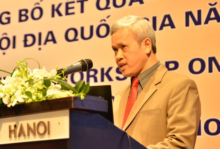 Ông Nguyễn Bích Lâm, Tổng cục trưởng Tổng cục Thống kê phát biểu tại Hội nghị.