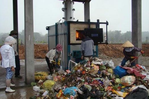 Công nghệ xử lý rắc thải bằng khí tự nhiên tại huyện Tân Yên, tỉnh Băc Giang - ảnh nguồn Báo Bắc Giang