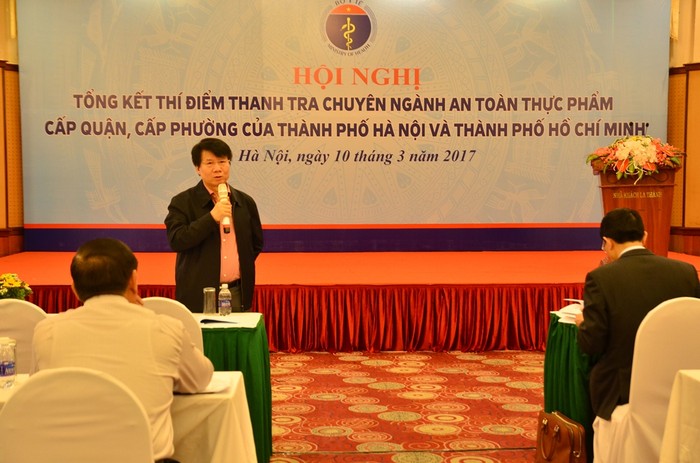 Thứ trưởng Bộ Y tế - ông Trương Quốc Cường phát biểu tại hội nghị - ảnh: H.Lực.