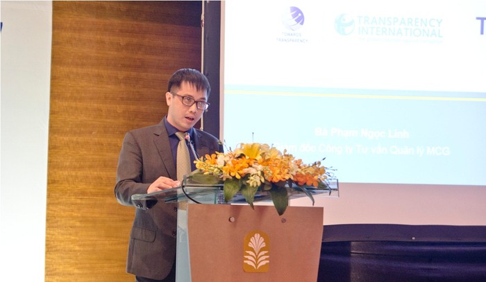 Theo ông Đậu Anh Tuấn – Trưởng Phòng pháp chế Phòng Thương mại và Công nghiệp Việt Nam (VCCI) kết quả của báo cáo đánh giá thực tiễn công bố thông tin của doanh nghiệp là một thông tin tham khảo với góc nhìn mới - ảnh: Hoàng Lực