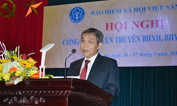 Phó Tổng Giám đốc Phạm Lương Sơn phát biểu chỉ đạo Hội nghị - ảnh nguồn Bảo hiểm xã hội Việt Nam.