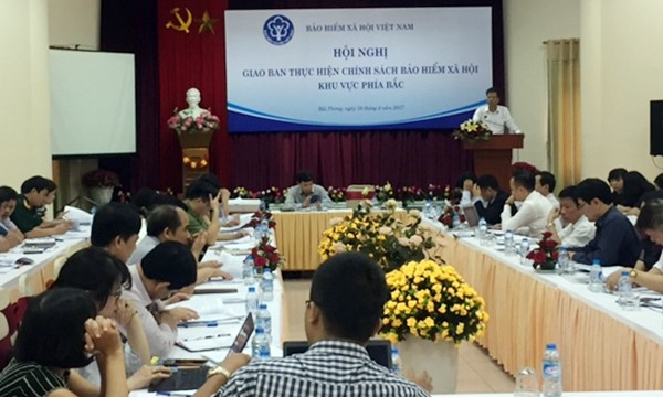Một góc Hội nghị giao ban công tác thực hiện chính sách bảo hiểm xã hội khu vực phía Bắc - ảnh nguồn Bảo hiểm xã hội Việt Nam.