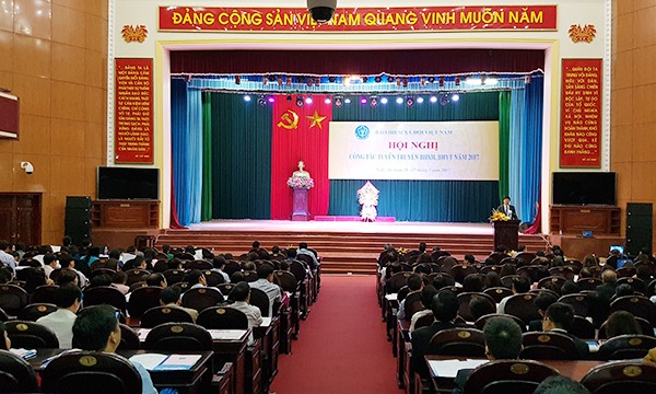 Toàn cảnh Hội nghị công tác tuyên truyền về bảo hiểm xã hội, bảo hiểm y tế năm 2017 - ảnh nguồn Bảo hiểm xã hội Việt Nam