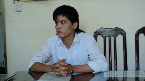 Dương Văn Mạnh tại cơ quan điều tra khi mới bị bắt
