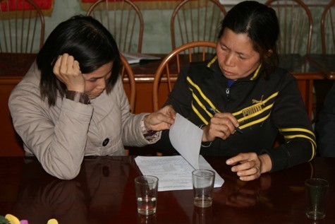 Bà Thương và bà Hiền bày tỏ sự không đồng tình với kết luận thanh tra của đoàn thanh tra huyện Tiên Lãng