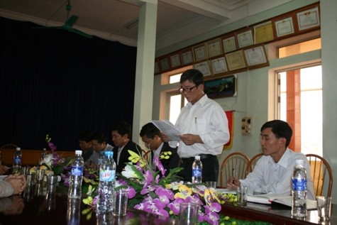 Ông Đỗ Như Tuyến công bố bản kết luận thanh tra của đoàn thanh tra huyện Tiên Lãng