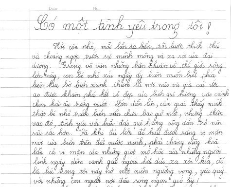 Lá thư của nữ sinh Việt Hồng - Lớp 12 chuyên Văn - Trường chuyên Lê Hồng Phong - Nam Định gửi qua báo Giáo dục Việt Nam