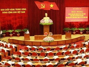 Tổng Bí thư Nguyễn Phú Trọng chủ trì Hội nghị. (Ảnh: Doãn Tấn/TTXVN)