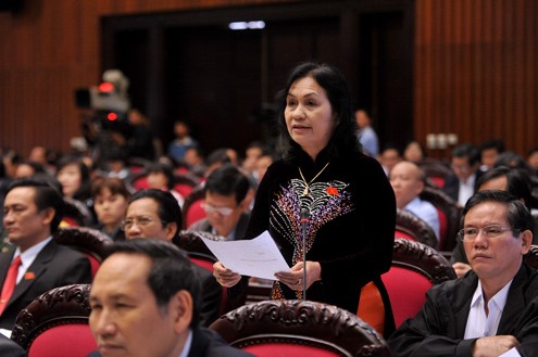 Bà Nguyễn Thị Khá - Ủy viên thường trực Ủy ban về các vấn đề xã hội của Quốc hội (Ảnh: Hoàng Hà)